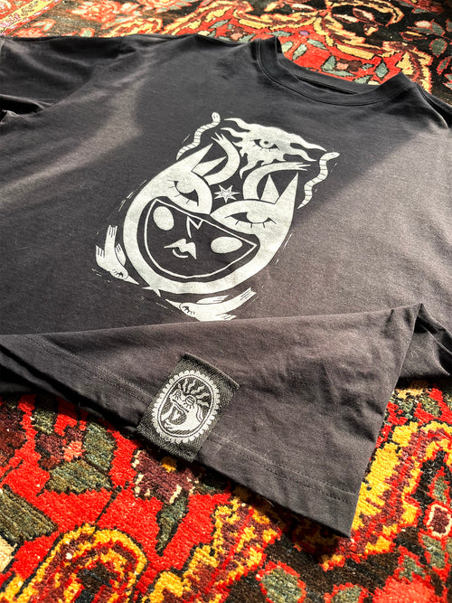 In Embrace of Thoughts Handprinted Boxy T-shirt Women