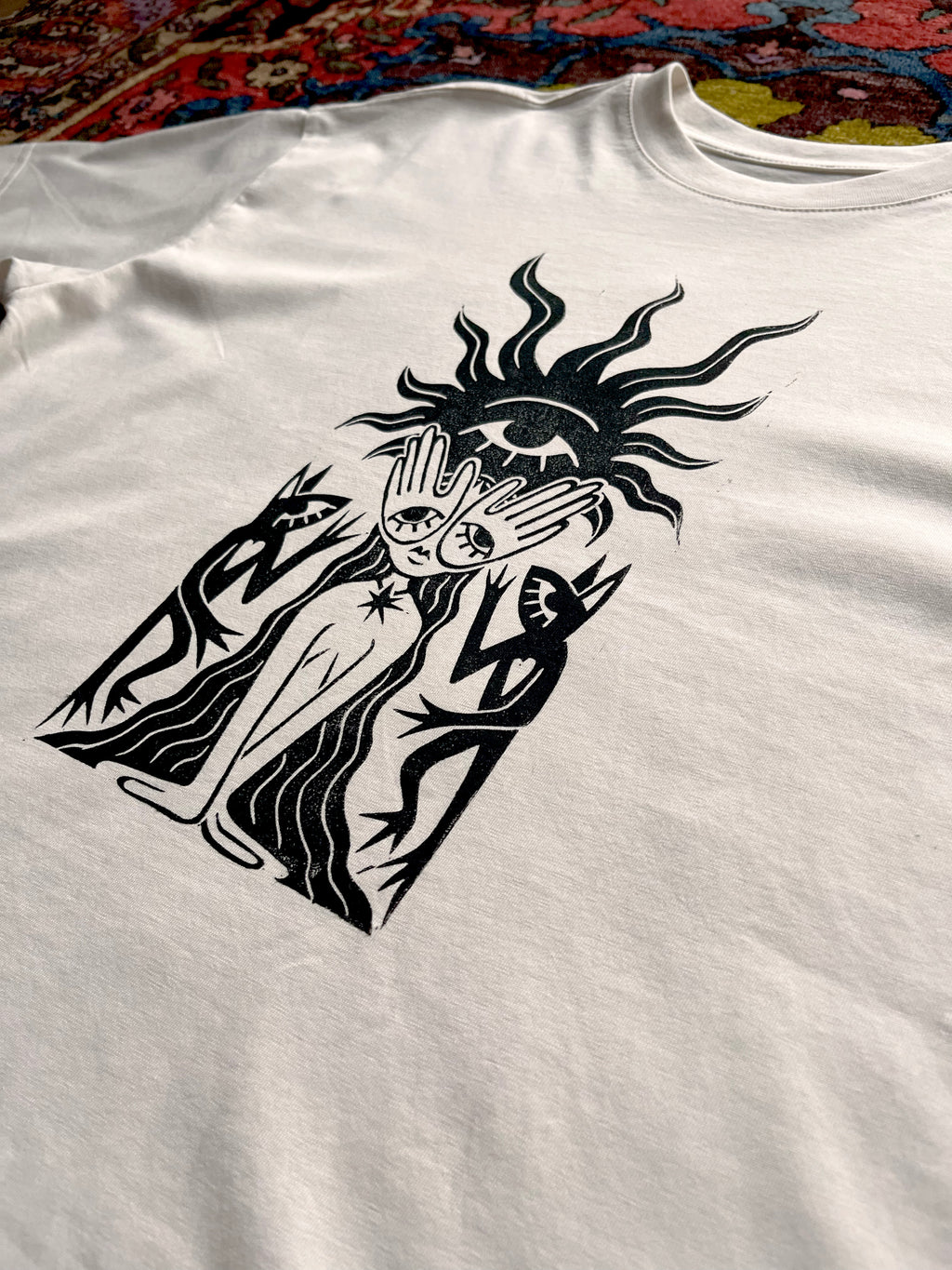 New Sight Handprinted Boxy T-shirt Women