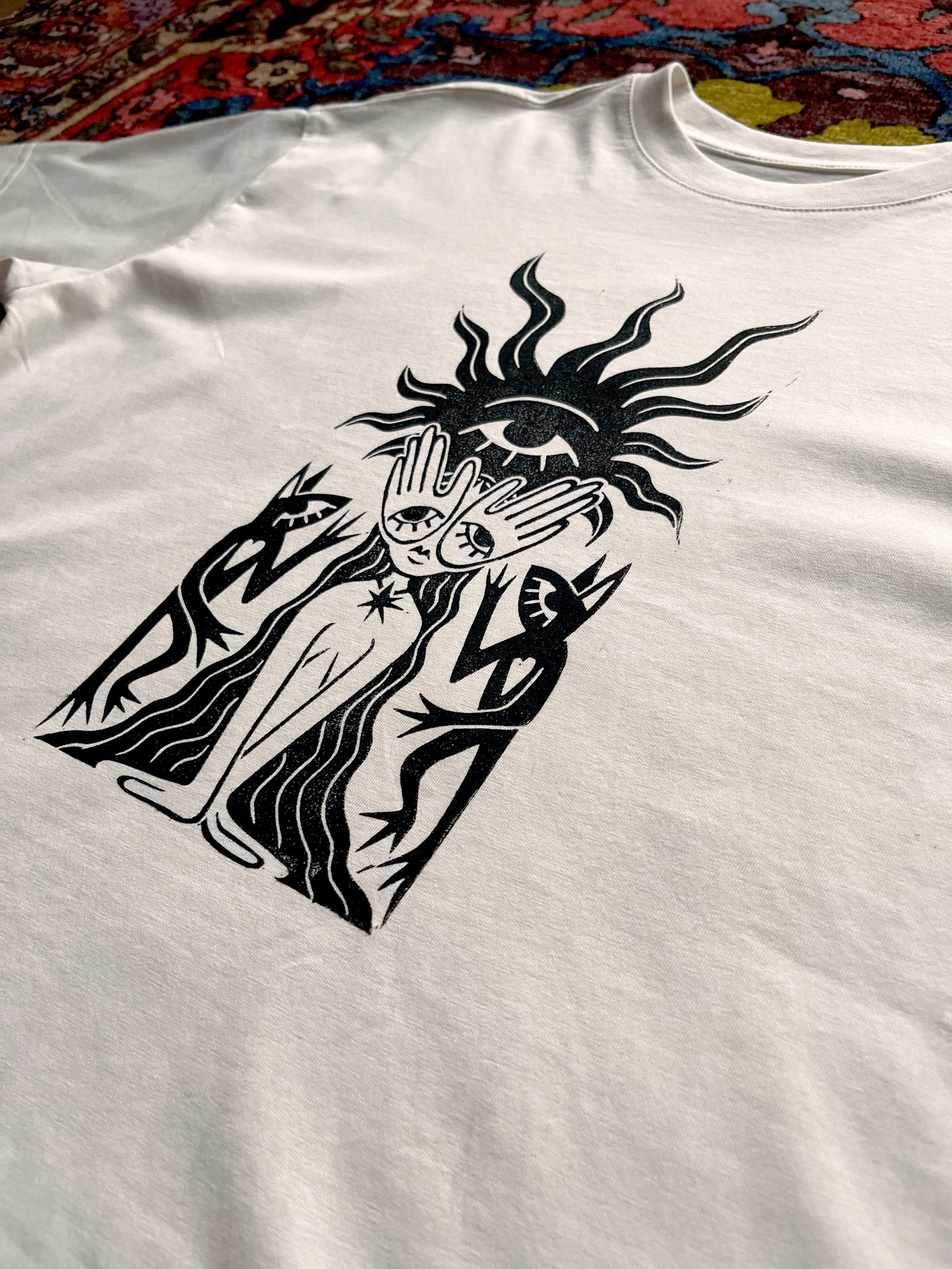 New Sight Handprinted Boxy T-shirt Women