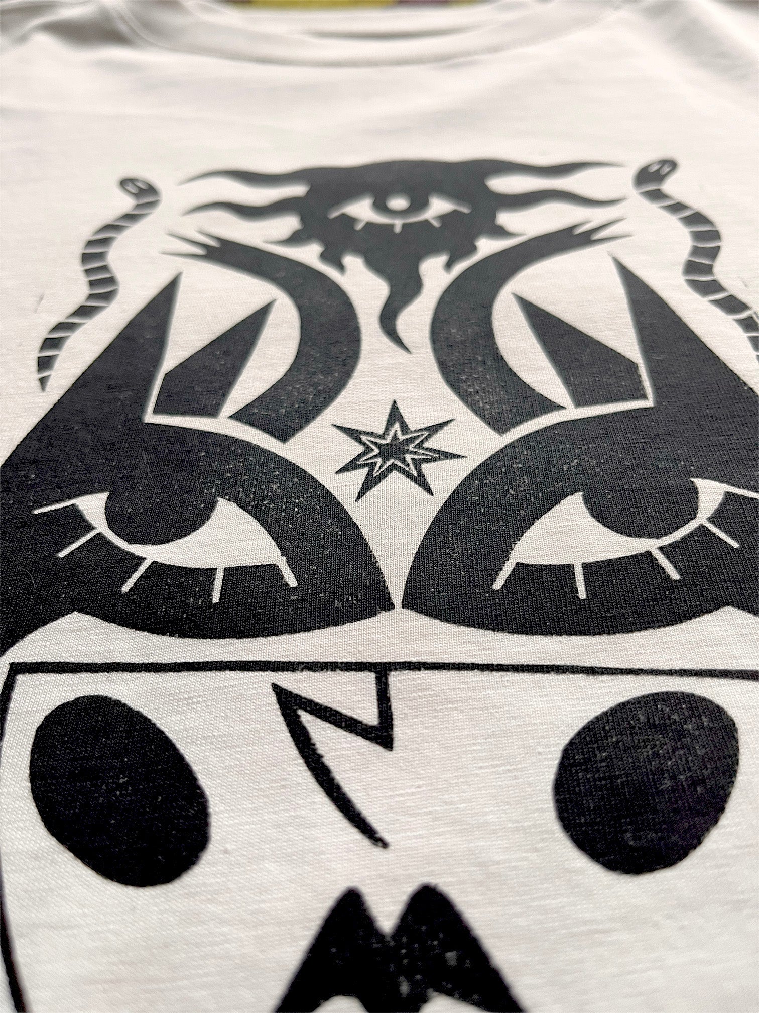 In Embrace of Thoughts Handprinted Boxy T-shirt Women