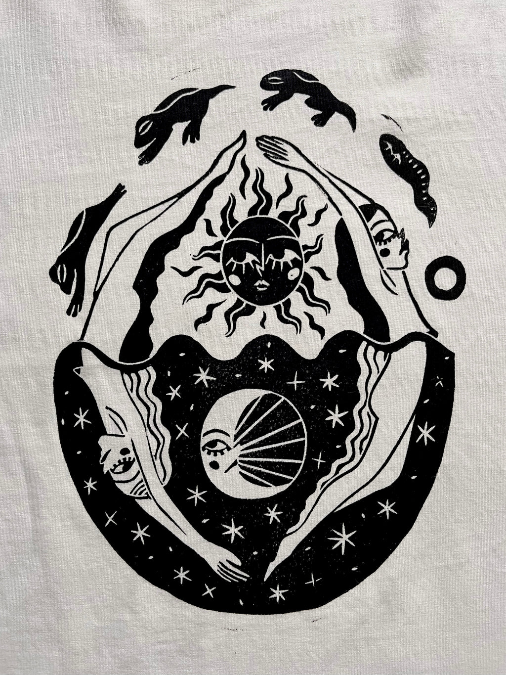 In Cycles Handprinted Boxy T-shirt Women