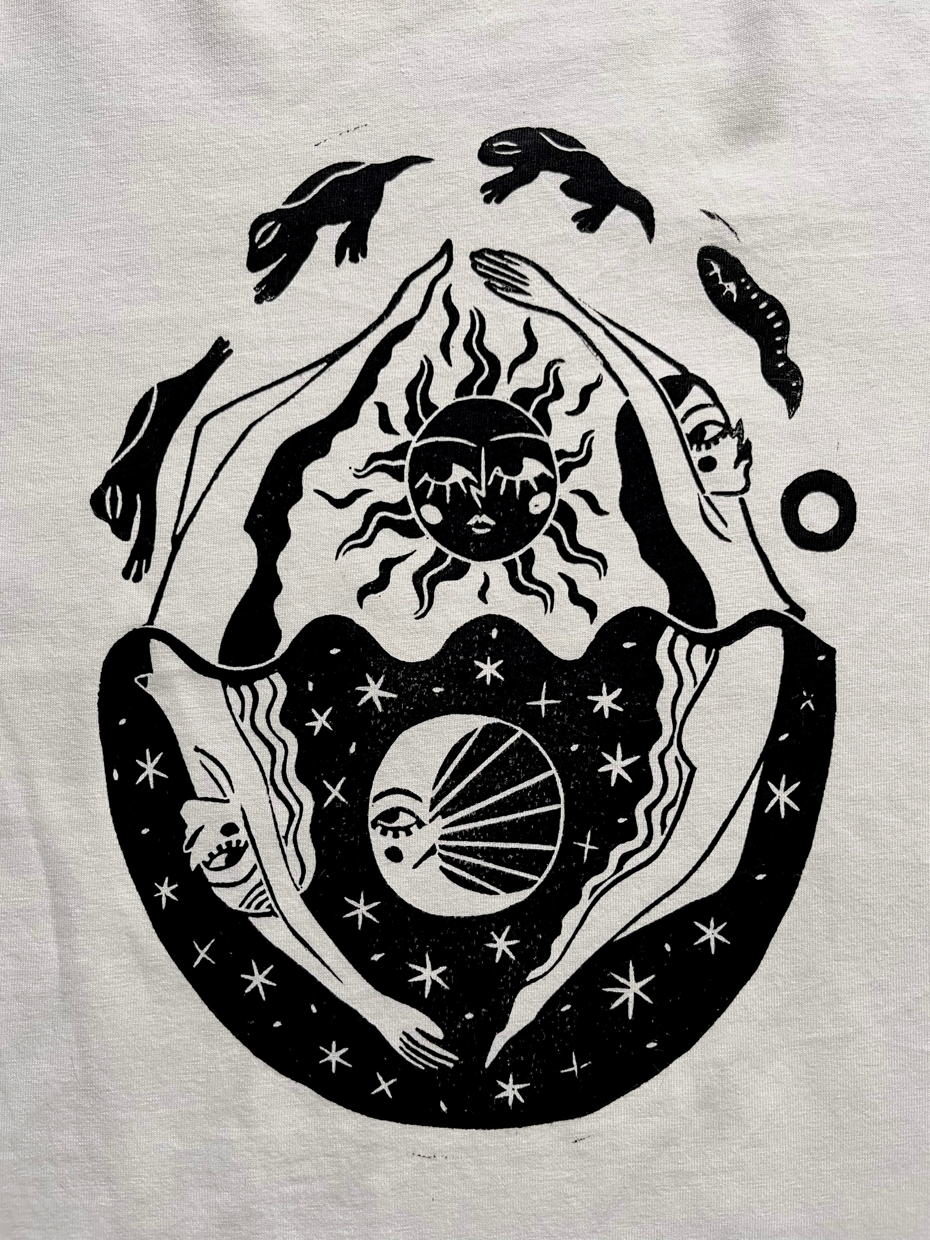 In Cycles Handprinted Boxy T-shirt Women
