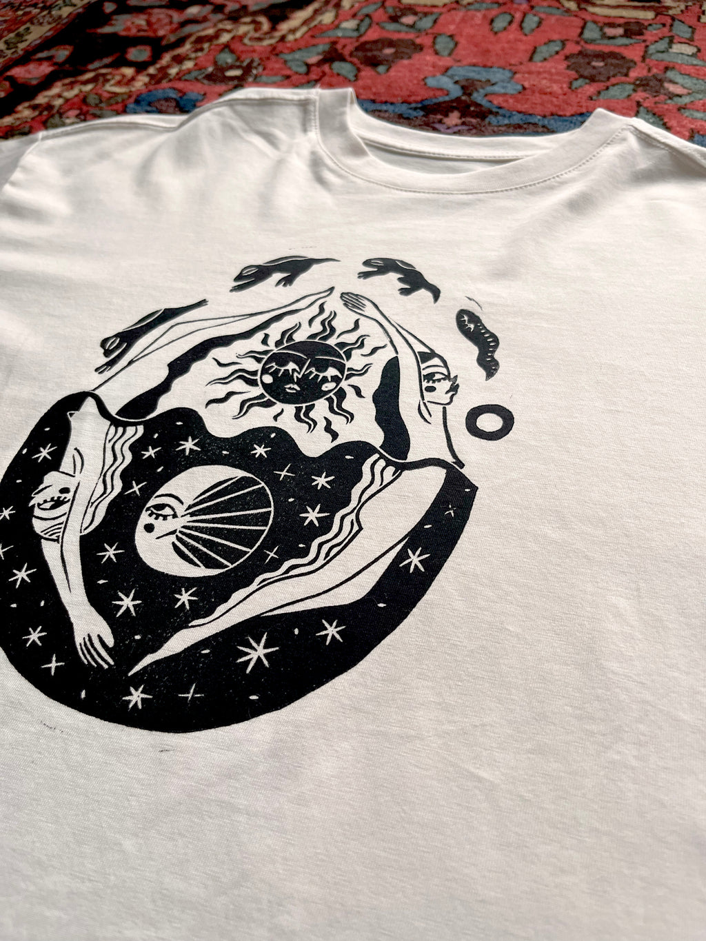 In Cycles Handprinted Boxy T-shirt Women