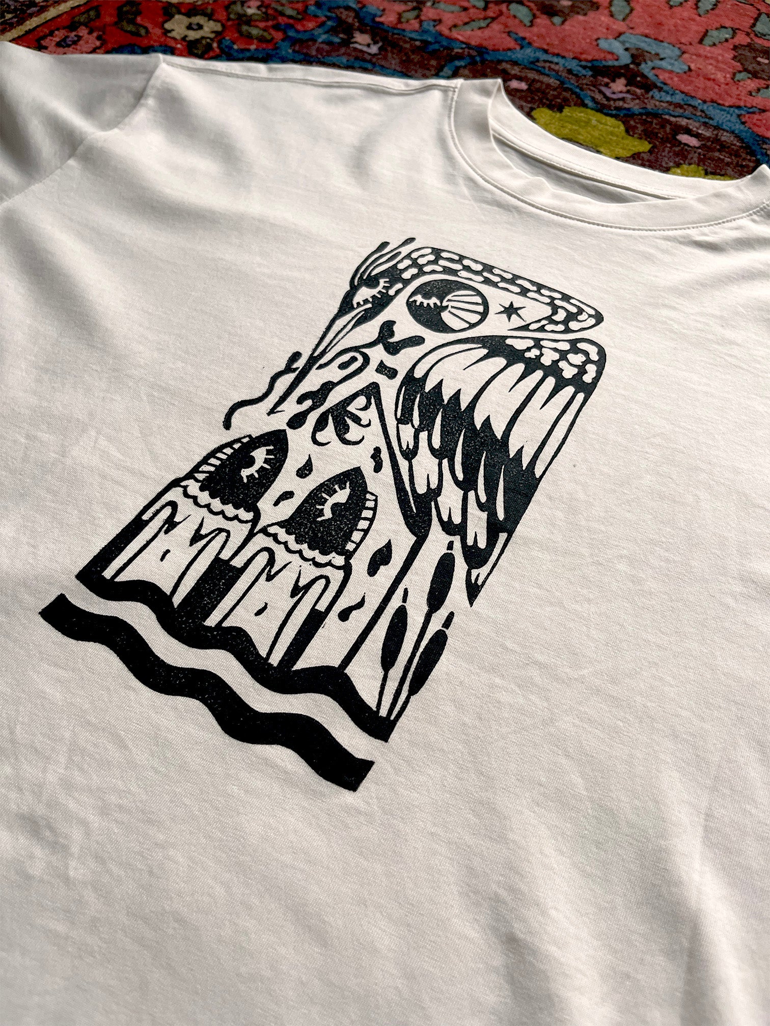 Misguided Care Handprinted Boxy T-shirt Women