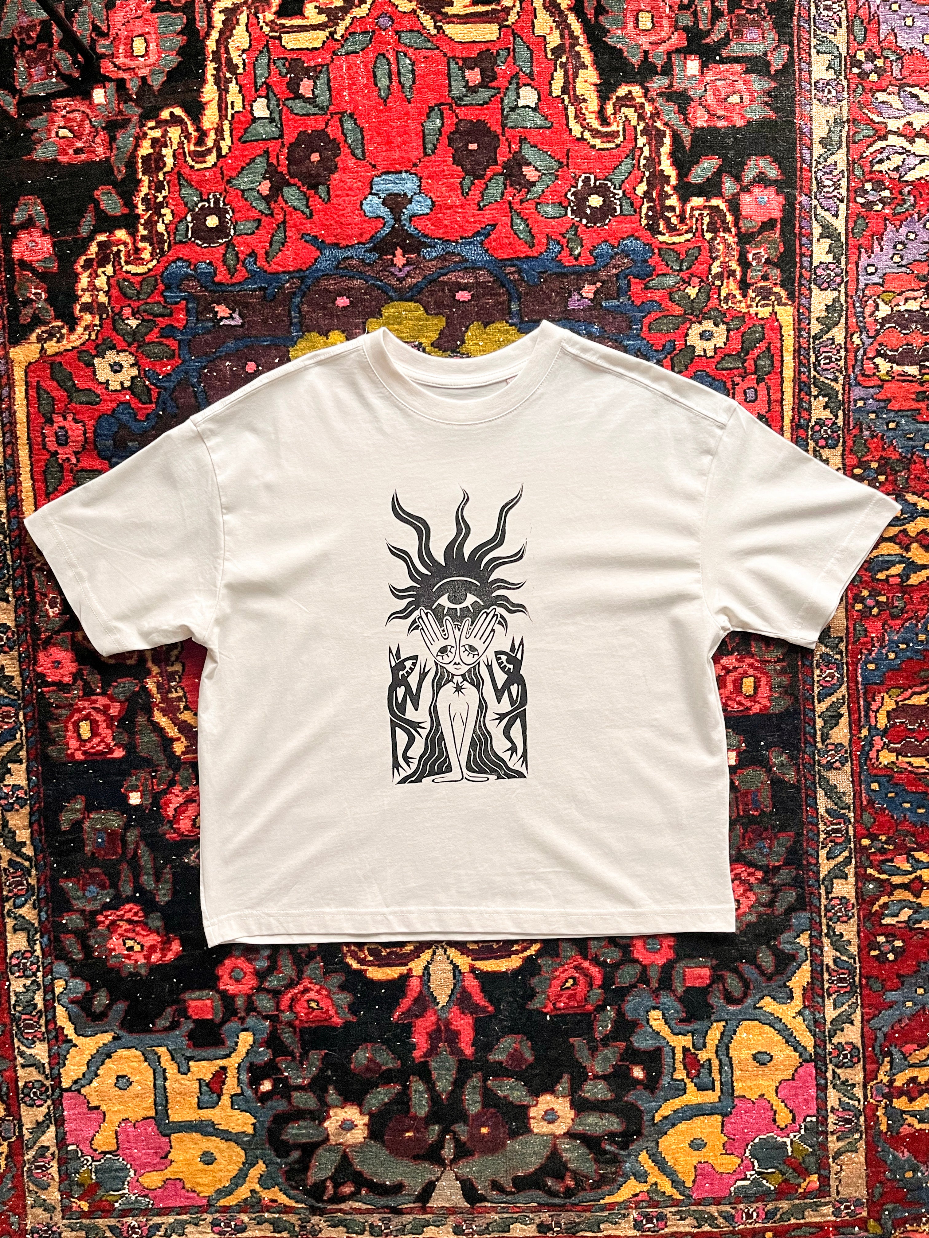 New Sight Handprinted Boxy T-shirt Women
