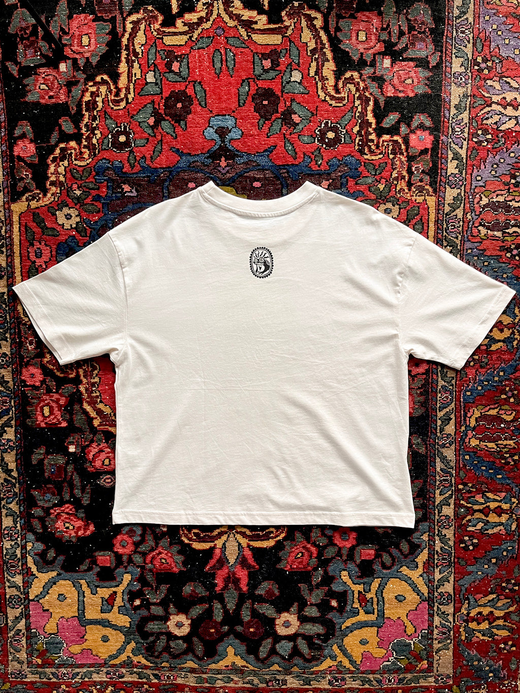 In Embrace of Thoughts Handprinted Boxy T-shirt Women