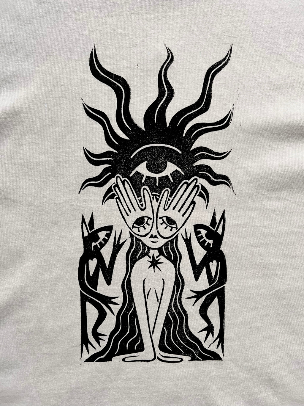 New Sight Handprinted Boxy T-shirt Women