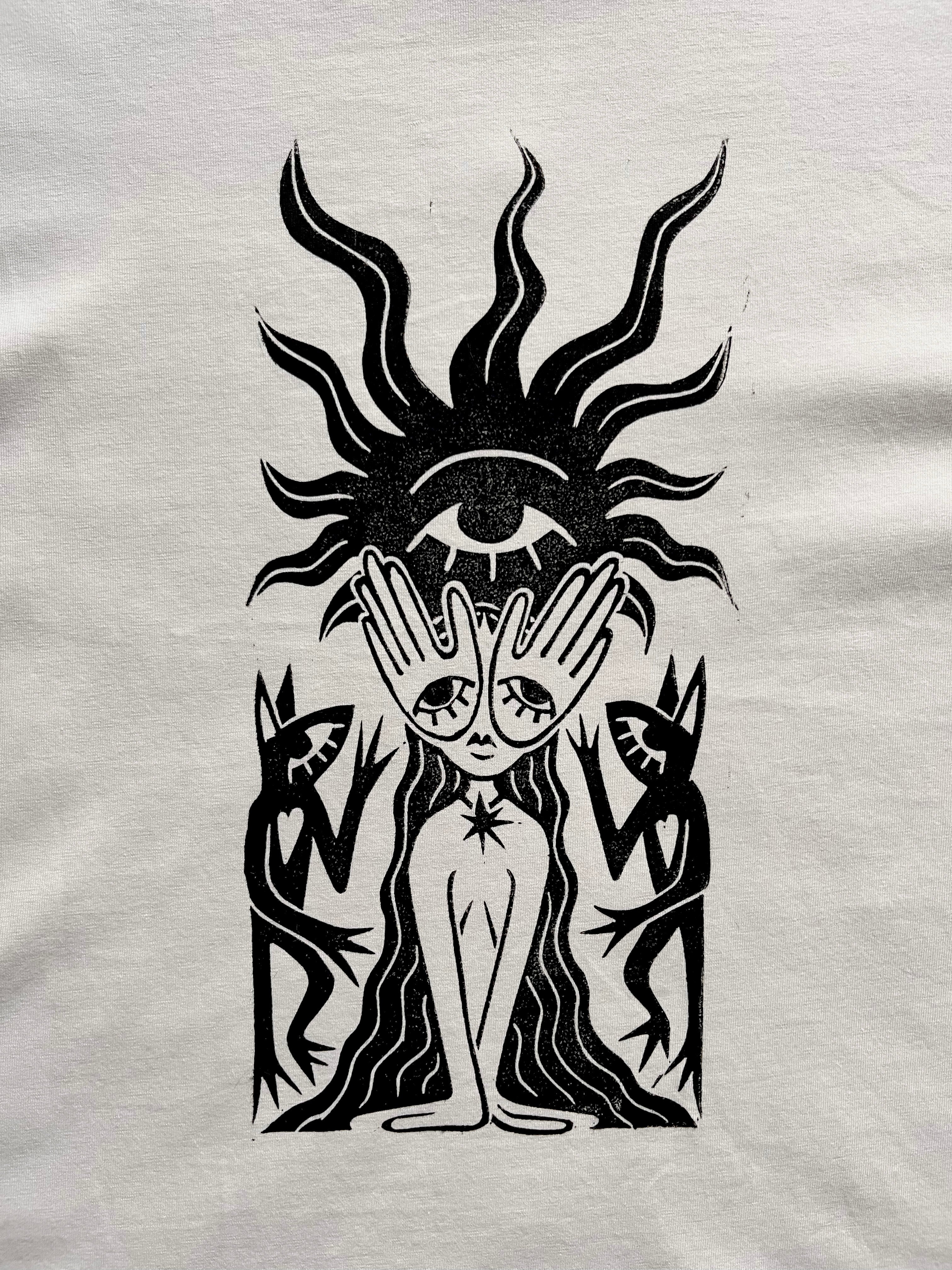 New Sight Handprinted Boxy T-shirt Women